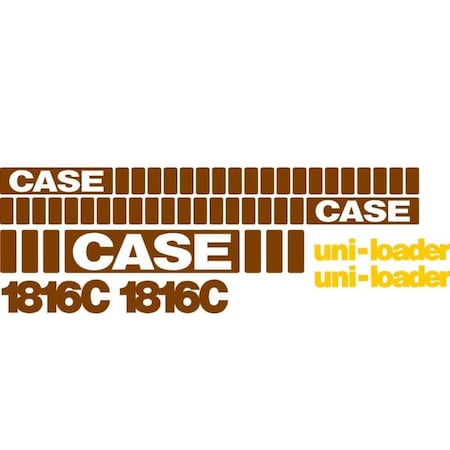 Aftermarket Whole Machine Decal Set w/ Uni-Loader Decals Fits Case Skidsteer 1816C CASE1816CDECALSET